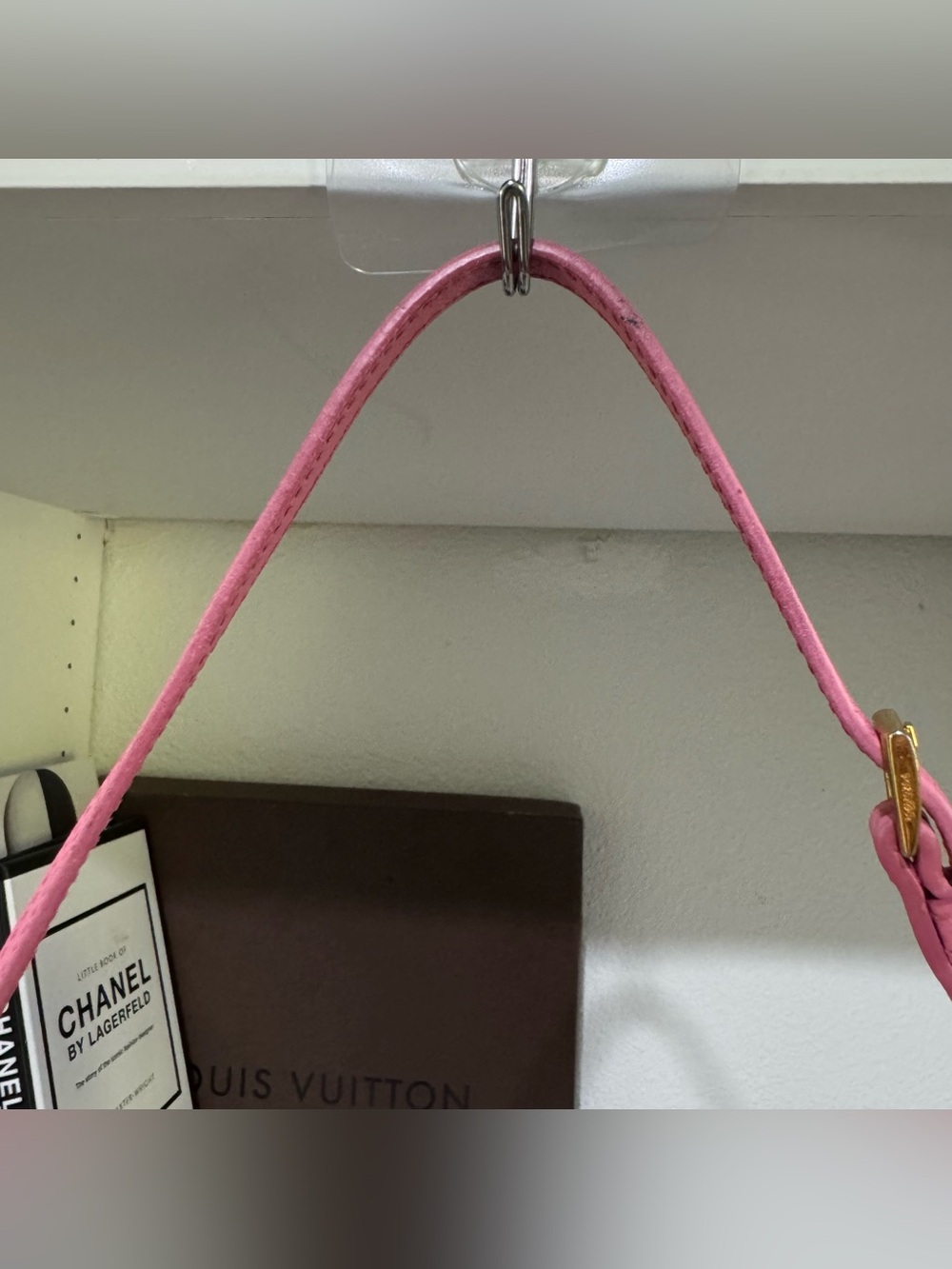 Prada Hot Pink Saffiano Shoulder Bag with Gold Hardware - Picture 10 of 11